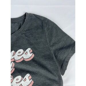 Sonoma Goods for Life Women's Gray "Leaves and‎ Lattes" Graphic T-Shirt Size S